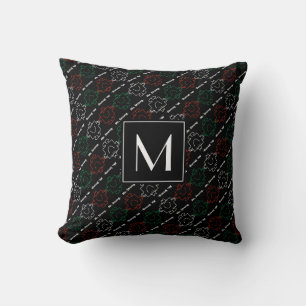 Mr Strong   Red, White & Green Pattern   Monogram Cushion