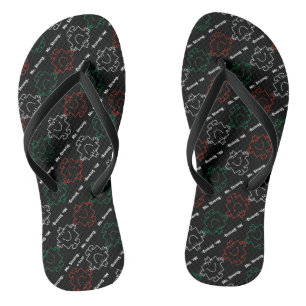 Mr Strong   Red, White & Green Pattern Thongs