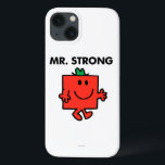 Mr. Strong Waving Hello iPhone 13 Case<br><div class="desc">Thank goodness that Mr. Strong is such a happy person. Imagine what he would be like with all of his strength and none of the respect he has for his fellow Mr. Men and Little Miss friends. Mr. Strong loves helping people out with their troubles, and regrets when his strength...</div>