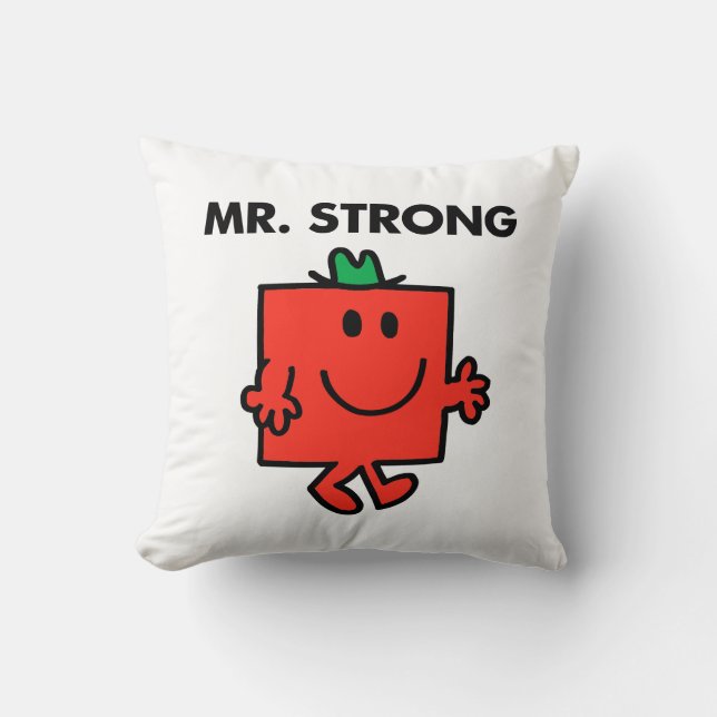 Mr. Strong Waving Hello Cushion (Front)