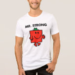 Mr. Strong Waving Hello Tri-Blend Shirt<br><div class="desc">Thank goodness that Mr. Strong is such a happy person. Imagine what he would be like with all of his strength and none of the respect he has for his fellow Mr. Men and Little Miss friends. Mr. Strong loves helping people out with their troubles, and regrets when his strength...</div>