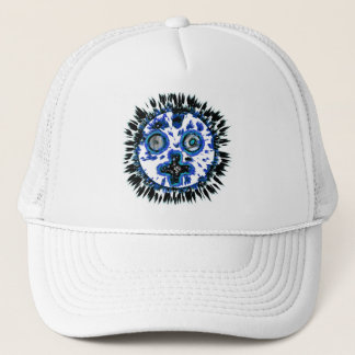 mr sun blue trucker hat