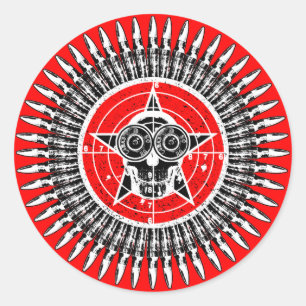 Mr Target Practice Classic Round Sticker