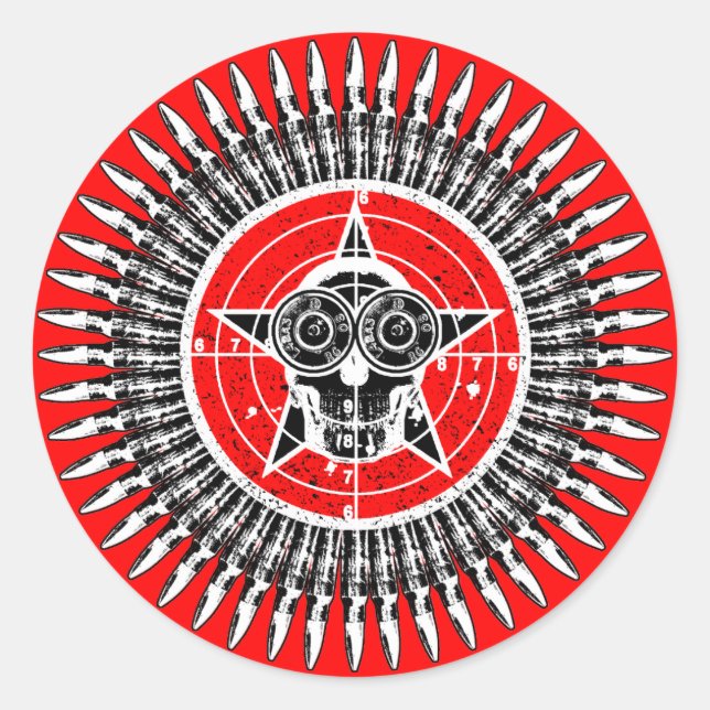 Mr Target Practice Classic Round Sticker (Front)