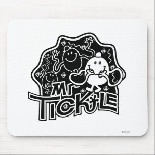 Mr. Tickle   Black & White Fun Mouse Pad