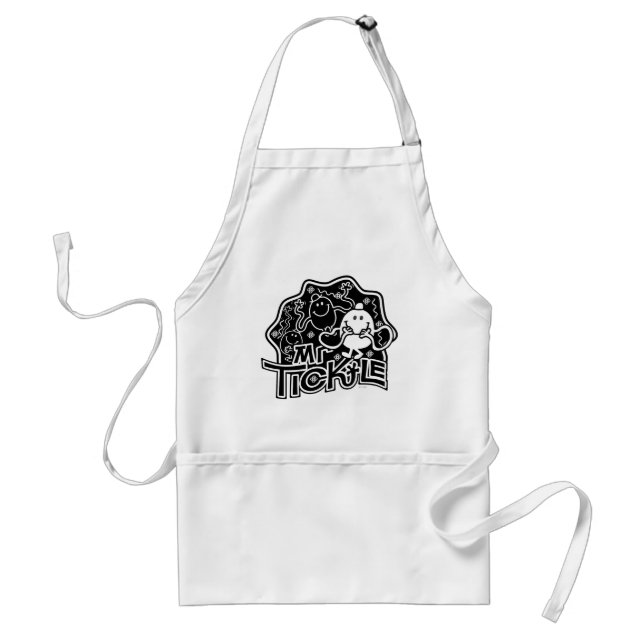 Mr. Tickle | Black & White Fun Standard Apron (Front)