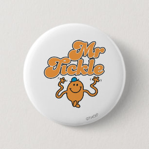 Mr. Tickle   Jiggling Arms 6 Cm Round Badge