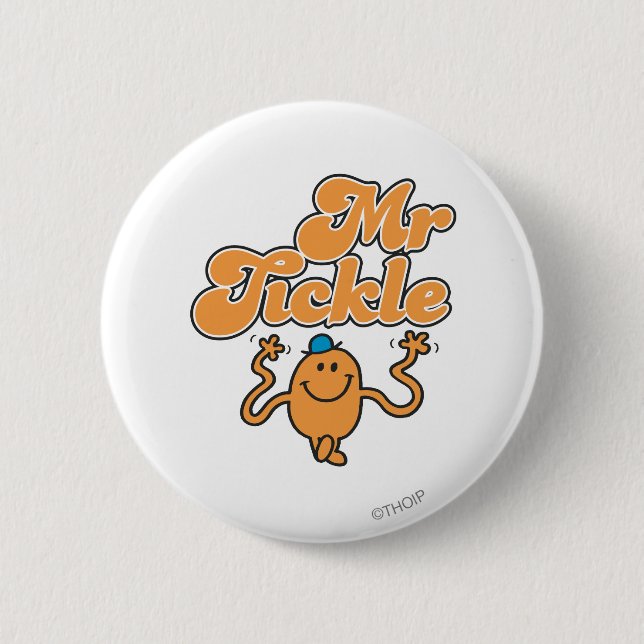 Mr. Tickle | Jiggling Arms 6 Cm Round Badge (Front)