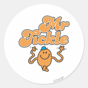 Mr. Tickle   Jiggling Arms Classic Round Sticker