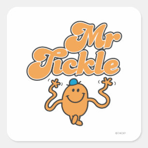 Mr. Tickle   Jiggling Arms Square Sticker