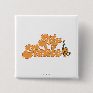 Mr. Tickle   Long Wave Hello 15 Cm Square Badge