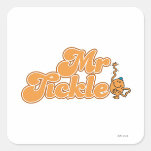 Mr. Tickle   Long Wave Hello Square Sticker
