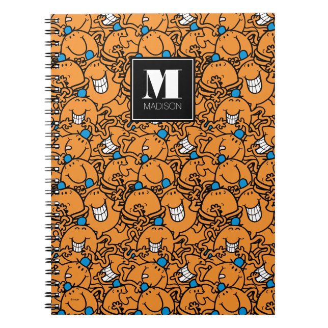 Mr Tickle | Orange Tickle Pattern | Add Your Name Notebook (Front)