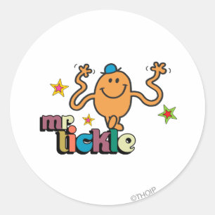 Mr. Tickle   Sparkling Stars Classic Round Sticker