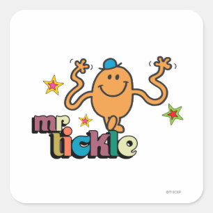 Mr. Tickle   Sparkling Stars Square Sticker