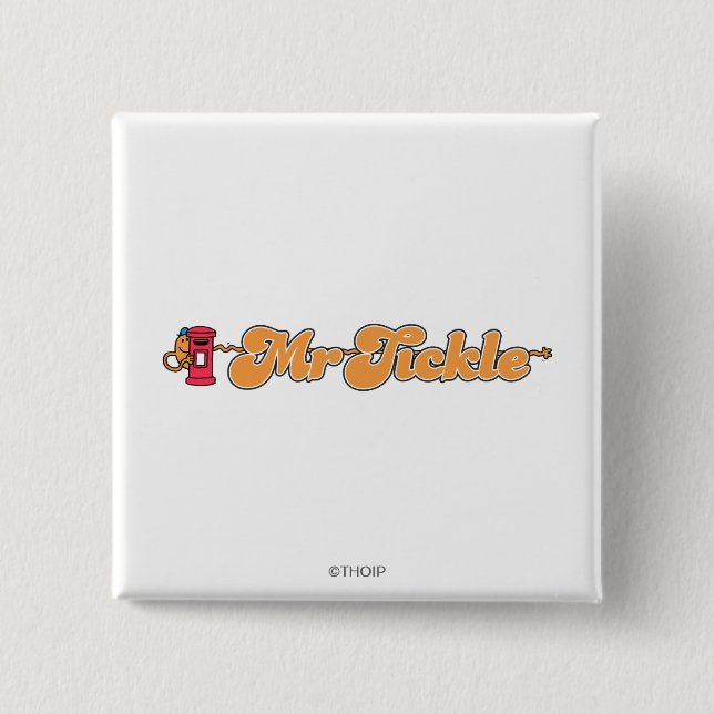 Mr. Tickle | Staying Hidden 15 Cm Square Badge (Front)
