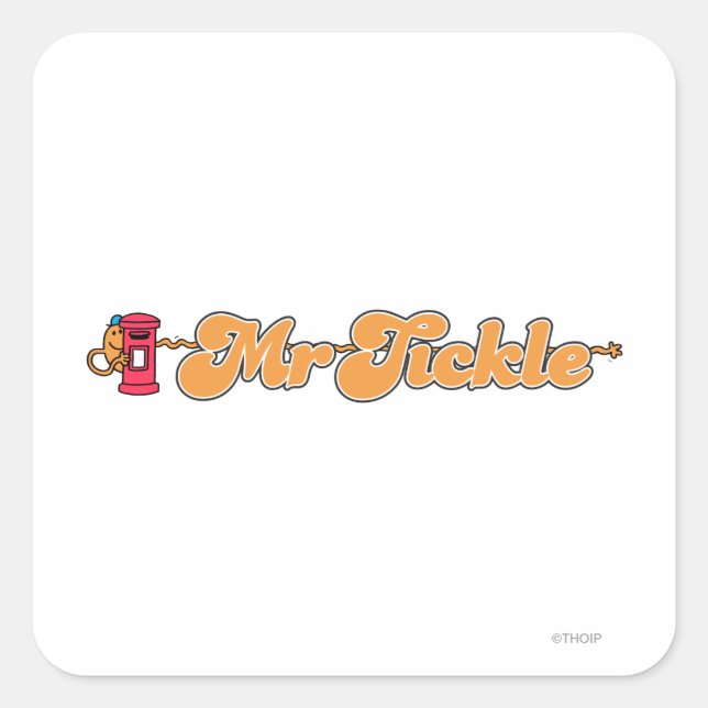Mr. Tickle | Staying Hidden Square Sticker (Front)