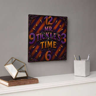Mr. Tickler wall clock./super villain clock