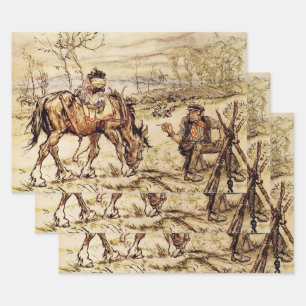 Mr Toad and the Gypsy by Arthur Rackham Wrapping Paper Sheet