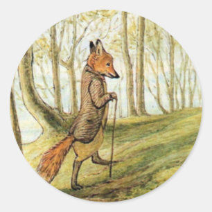 Mr. Tod In The Forest - Beatrix Potter Classic Round Sticker