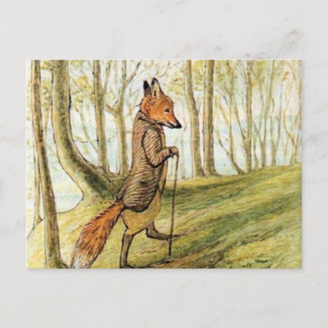 Mr. Tod In The Forest - Beatrix Potter Postcard (Front)