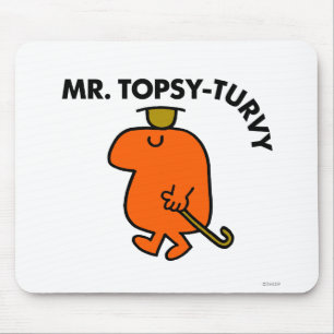 Mr. Topsy-Turvy Upside Down Hat & Cane Mouse Pad