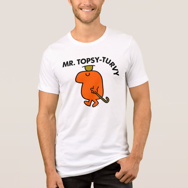 Mr. Topsy-Turvy | Upside Down Hat & Cane Tri-Blend Shirt (Front)
