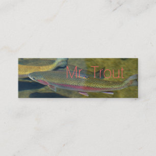 Mr. Trout business Cards Personalise Unique Skinny