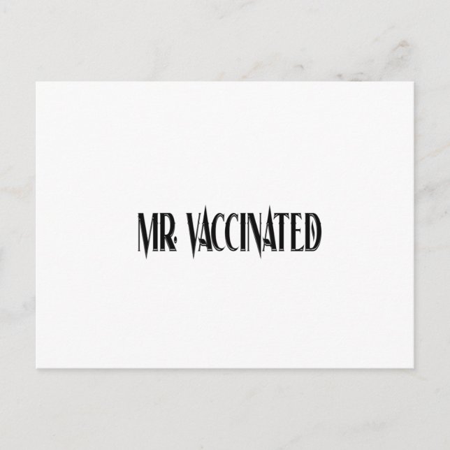 Mr. Vaccinated Postcard (Front)