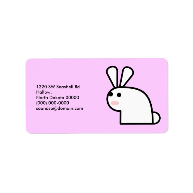 Mr. White Wabbit Address Label (Front)