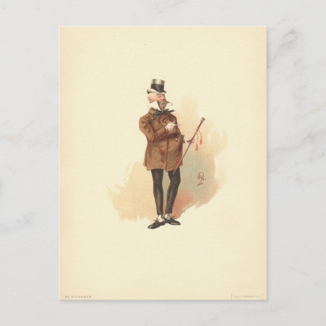 Mr. Wilkins Micawber David Copperfield Postcard (Front)