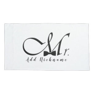 Mr. with Bow Tie Pillowcase