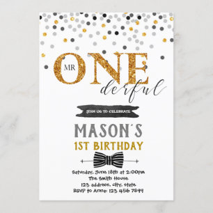 Mr wonderful birthday invitation