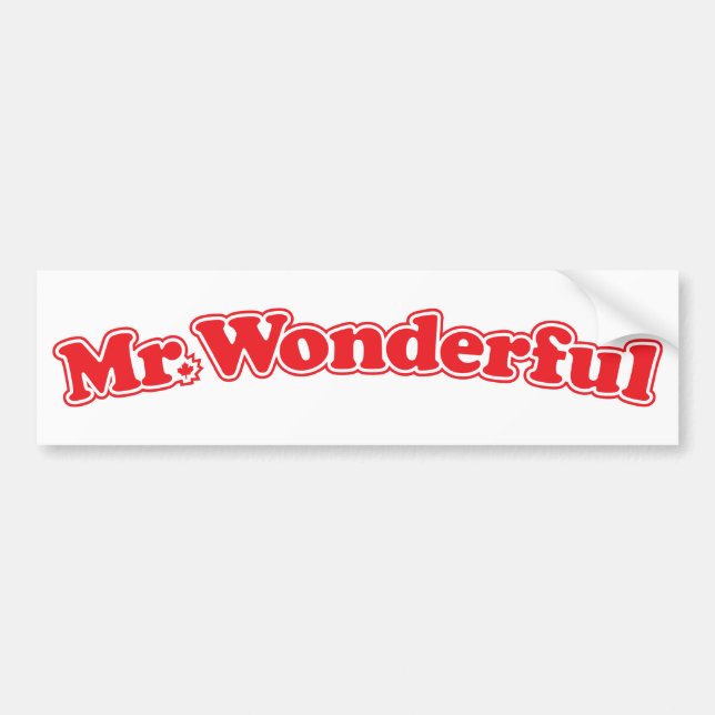Mr Wonderful Bumper Sticker (Front)