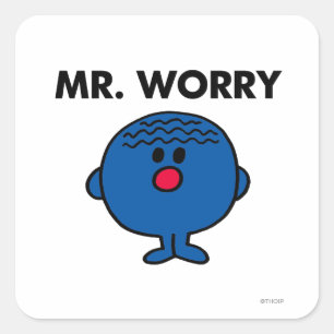 Mr Worry Classic Square Sticker