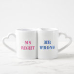 Mr Wrong and Ms Right Coffee Mug Set<br><div class="desc">Create beautiful memories together everyday drinking coffe:)</div>