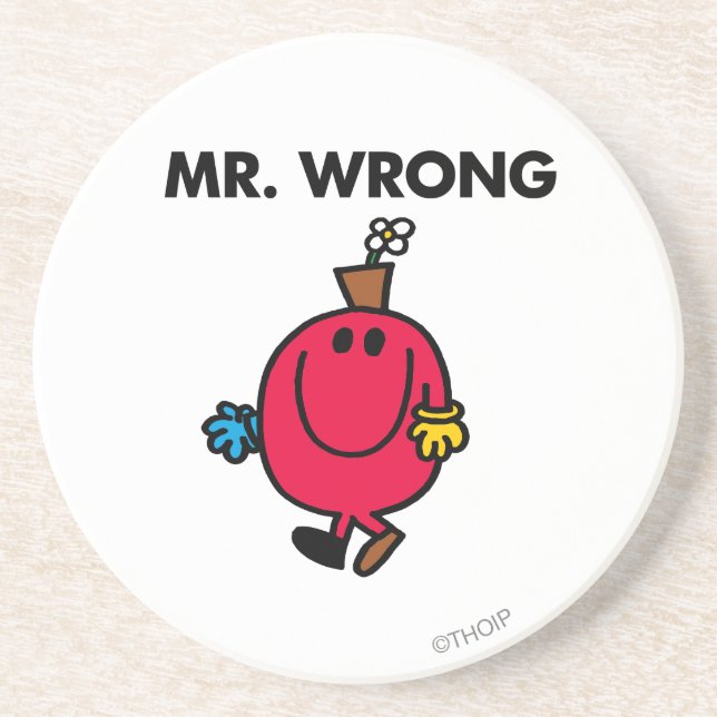 Mr Wrong Classic Coaster (Front)