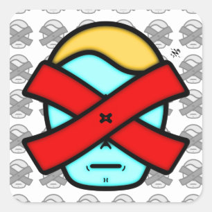 Mr X - Anonymous mysterious person v1.1 Square Sti Sticker