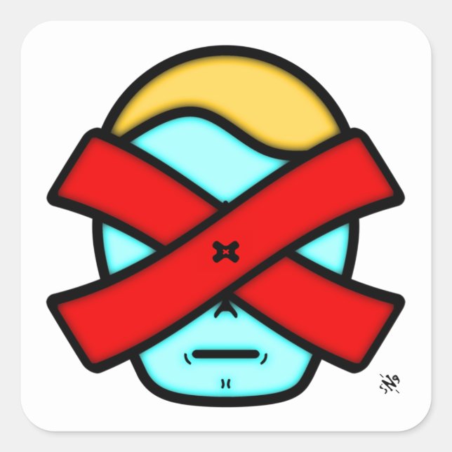 Mr X - Anonymous mysterious person v1 Square Stick Square Sticker (Front)