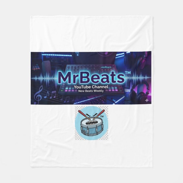 MrBeats Original Music Uploads Blanket! Fleece Blanket (Front)