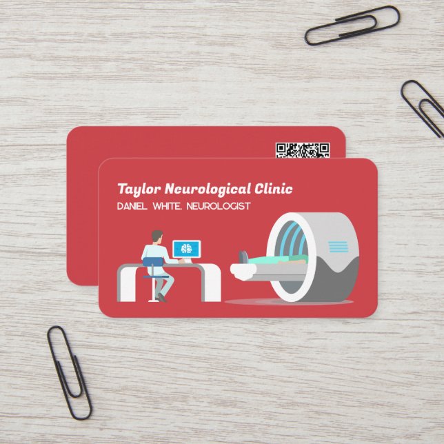 🧲 🩺 MRI СT QR BUSINESS CARD (Front/Back In Situ)