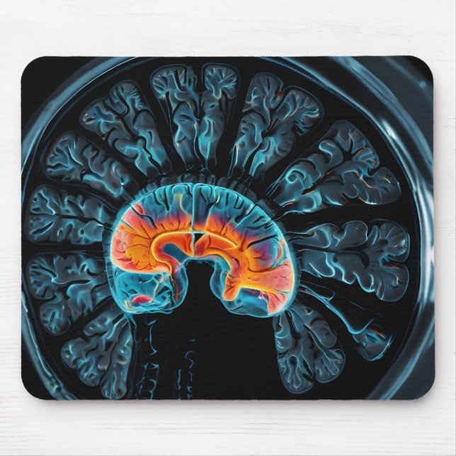 MRI brain scan Mouse Pad (Front)