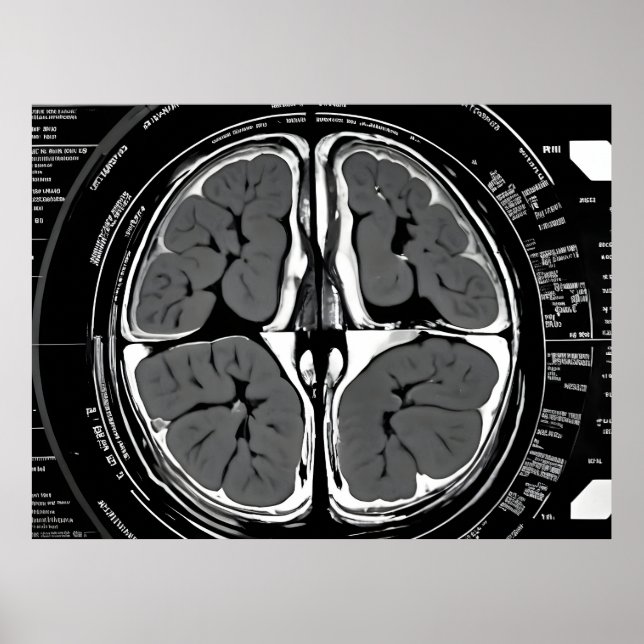 MRI brain scan Poster (Front)