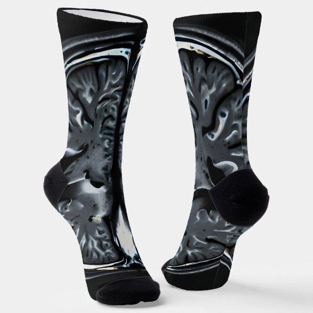 MRI brain scan Socks (Angled)