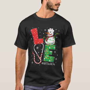Mri Tech Christmas Snow Love Tech Life Mri Technol T-Shirt
