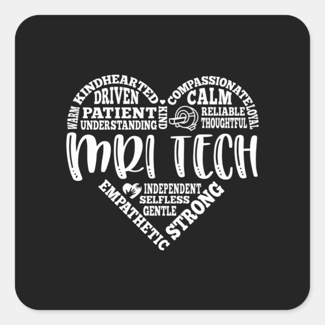 MRI tech, mri technologist, ct scan Square Sticker (Front)
