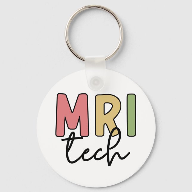 MRI Tech | MRI Technologist Radiology Technician Key Ring (Front)