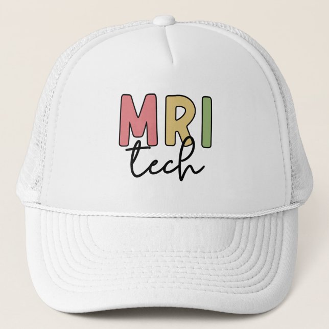 MRI Tech | MRI Technologist Radiology Technician Trucker Hat (Front)