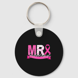 Mri technologist breast cancer awareness sweat key ring