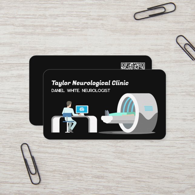MRI Tomography QR Business Card (Front/Back In Situ)
